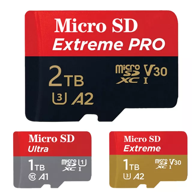 1TB/2TB Micro TF SD Card Flash Memory Card High Speed Safe Backup Data Storage