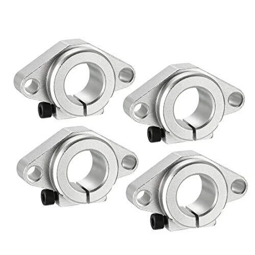 4PCS SHF20 Aluminum Linear Motion Rail Clamping Rod Rail Guide Support...