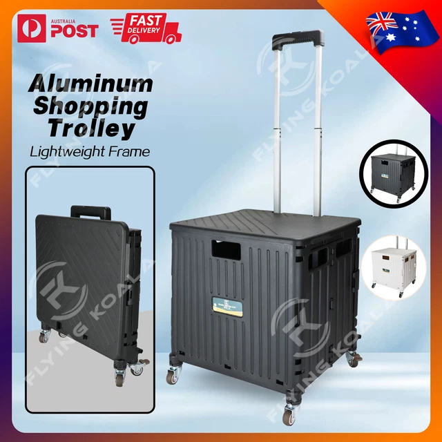 Shopping Trolley Foldable Grocery Cart Luggage Portable Rolling Crate Handcart