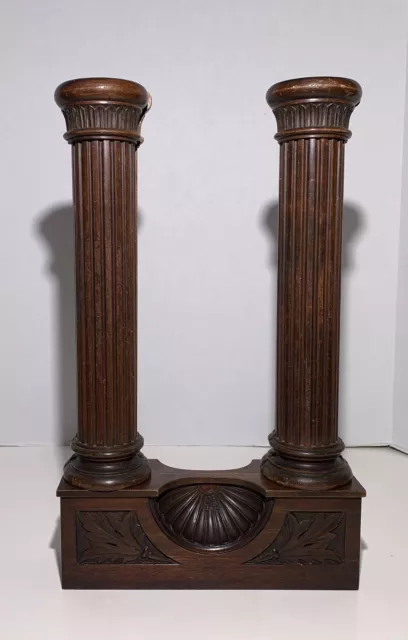 Antique SIGNED F.  WALTER ARCHITECTURAL MINIATURE WOOD COLUMNS FURNITURE SALVAGE
