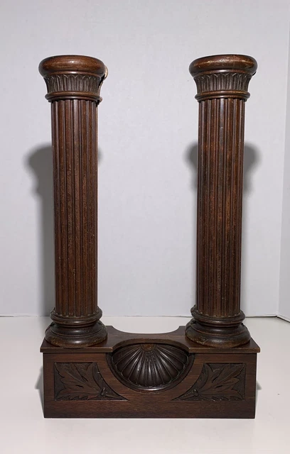 Antique SIGNED F.  WALTER ARCHITECTURAL MINIATURE WOOD COLUMNS FURNITURE SALVAGE