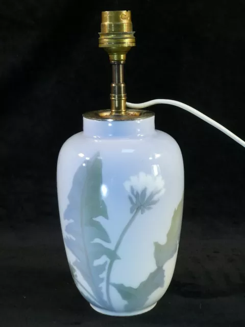 Pied de lampe en Porcelaine ROYAL COPENHAGEN Fleur Pissenlit ART NOUVEAU