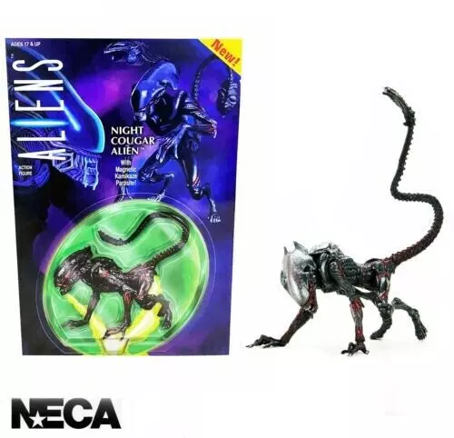 Neca - Action Figure Aliens Night Cougar Alien (Kenner Tribute) Scala 7 Pollici Nuova