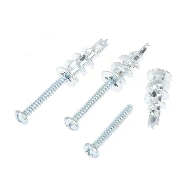 10SETS HOLLOW WALL Selfdrilling Wall Plug With Tapping Screw Drywall