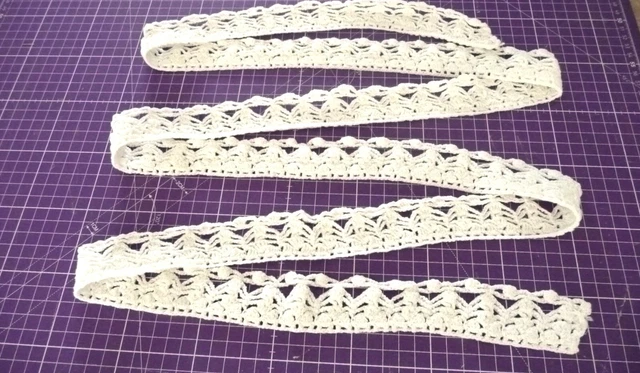 Ruban En Dentelle Vintage En Coton Brodé - 8 Cm - Pour Couture, Robe