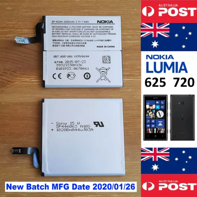 Original Nokia Lumia 625 720 720T Battery BP-4GWA 2000mAh Good Quality - Local