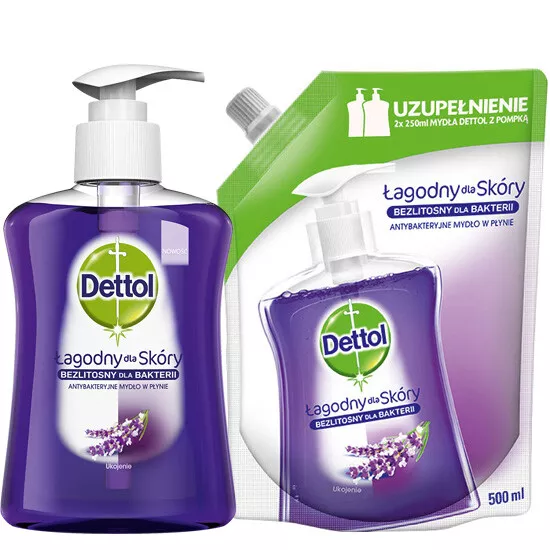 Dettol / Sagrotan Handseife Flüssigseife 250 ml + Nachfüller 500 ml Lavendel