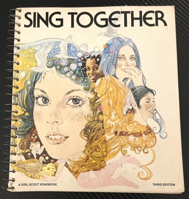 Vintage 1973 A Girl Scout Songbook Sing Together Third Edition Cat No. 20-206