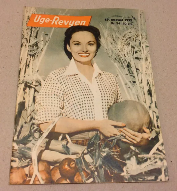 ANN BLYTH FRONT COVER + STAN KENTON ON BACK COVER VINTAGE Danish Magazine 1952