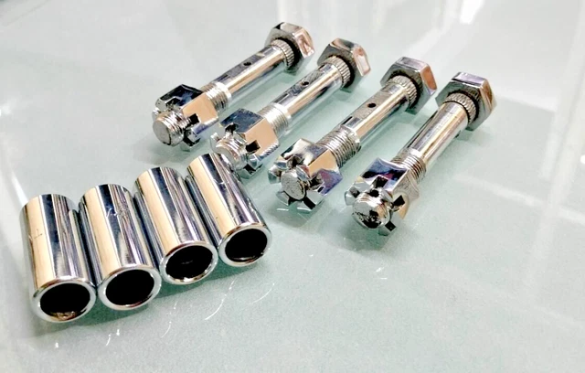 Chrome Front & Rear Leaf Spring Pivot Eye Bolts&Bush 41-58 Mb Gpw Fit For Willys