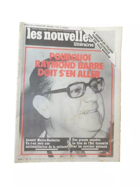 Journal Décembre 1980 les nouvelles littéraires N°2767