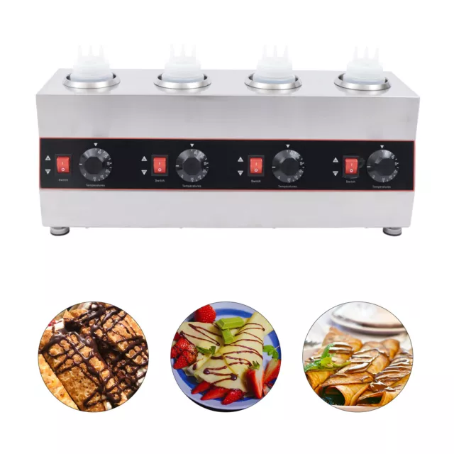 Countertop Electric Sauce Warmer Dispenser, 640W Stainless Steel Sauce Dispenser