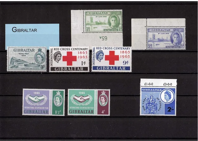 Briefmarken, Europa, Gibraltar nach 1945, postfr. 1946-1991 mit Portomarken