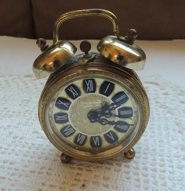 Vintage Blessings West Germany Alarm Table Clock Tested / Works filigree