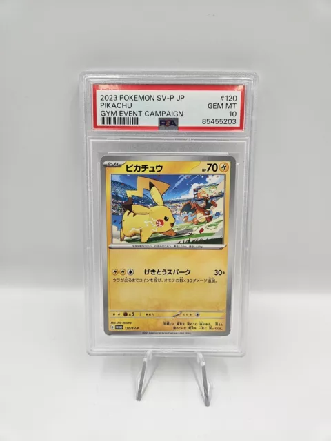 PSA 10 Pikachu 120/SV-P Fitnessstudio Event Kampagne Promo - NEUWERTIG Pokémonkarte