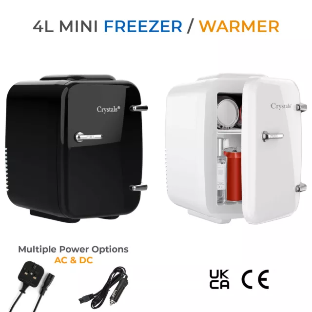 4L Portable Mini Fridge Table Top Electric Small Cooler Bedroom Ice Box Office