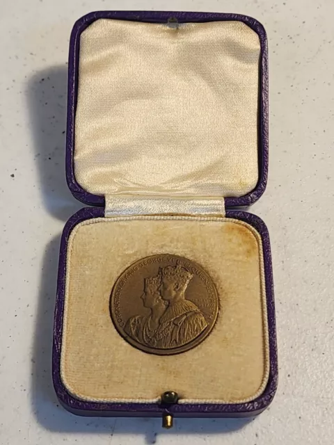 Rare 1937  Medal Coronation of King George VI and Queen Elizabeth