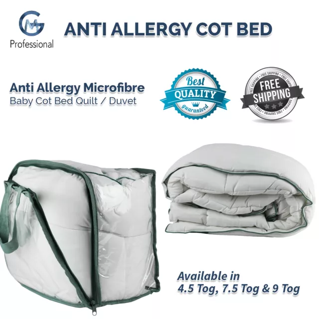 Luxury Duvet Baby Kids Child Toddlers Cot Anti Allergy Microfibre Duvet Bedding