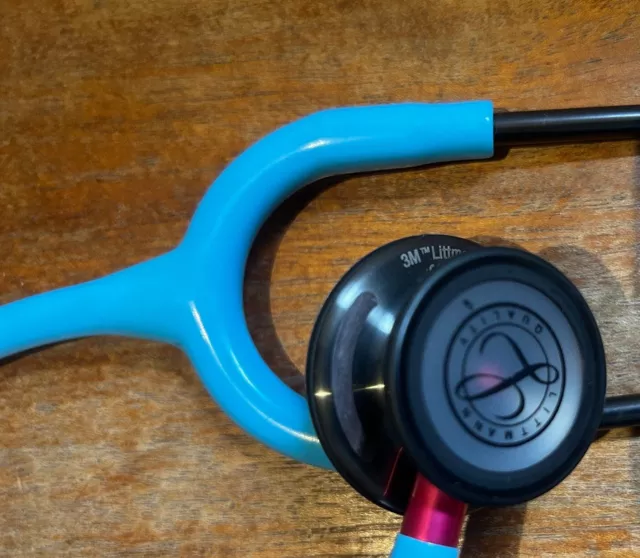 Littmann Classic III Stethoscope Turquoise Tube smoke (Over-engraved) - no box