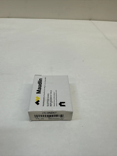 Maudlin Products Msa020-20 Slotted Shim A-2 X 2" X 0.020", Pk20