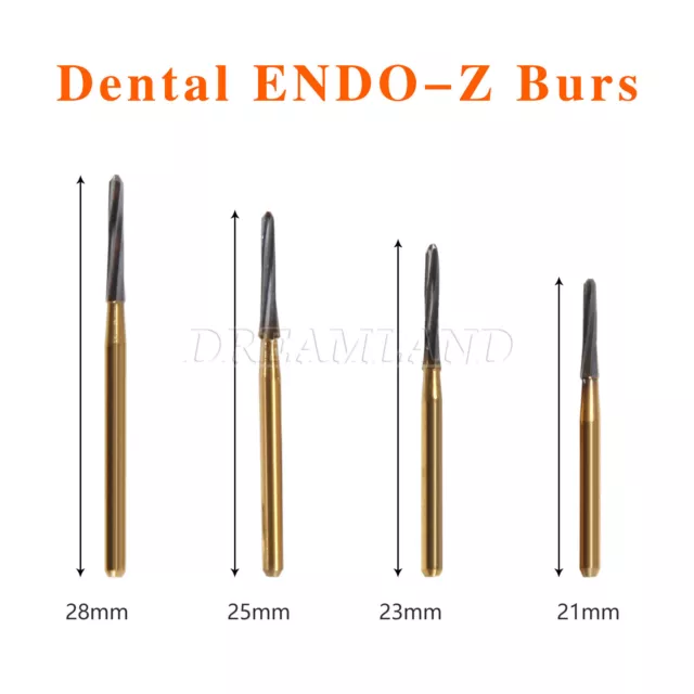 Dental Carbide Tungsten Steel Trim Finishing ENDO-Z FG Burs 21/23/25/28mm