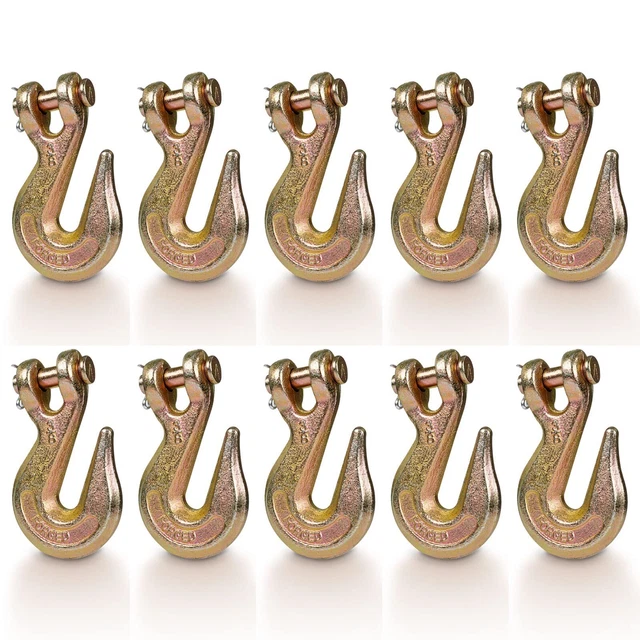 3/8"(10Pack) Pin Clevis Rigging Tow Transport Truck Trailer Hook 7500 Lbs