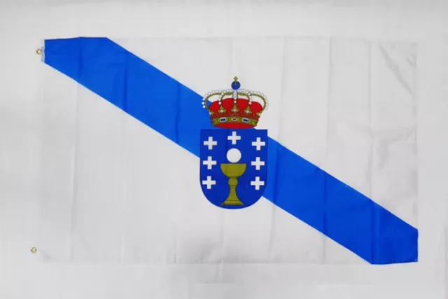 GALICIA  FLAG 3' x 5' - SPANISH REGION OF GALICIA FLAGS 90 x 150 cm - BANNER 3x5