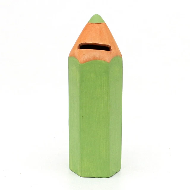 Spardose Sparfigur zum Geld sparen Sparstift grün 6x5,5x17cm 20 0222B Spardose Sparfigur zum Geld sparen Sparstift grün 6x5,5x17cm 20 0222B