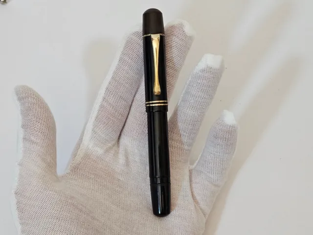 Vintage Fountain Pen Pelikan 100N Black Drp Cn Nib Made In Germany Ww2 ! (Юz59)