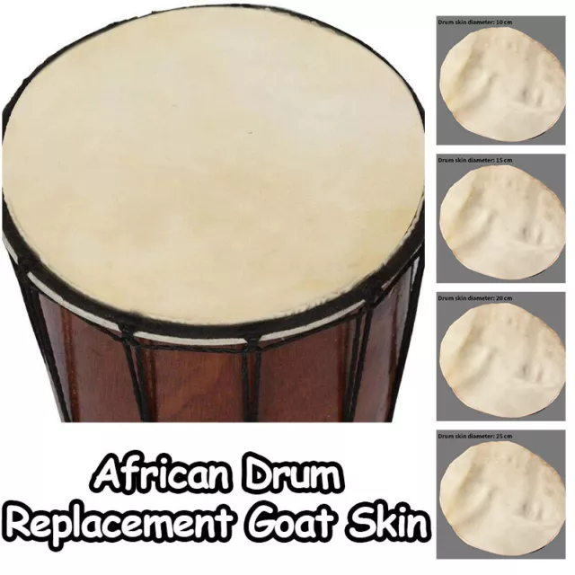 Djembe Drum Replacement Goat Skin Head Flat Round African Drums Accessorie Multi