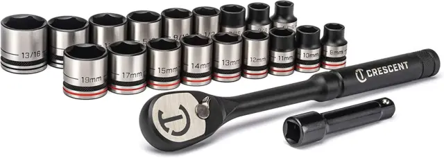 3/8 In. Drive 6-Point Pass-Thru Ratchet and Socket Set