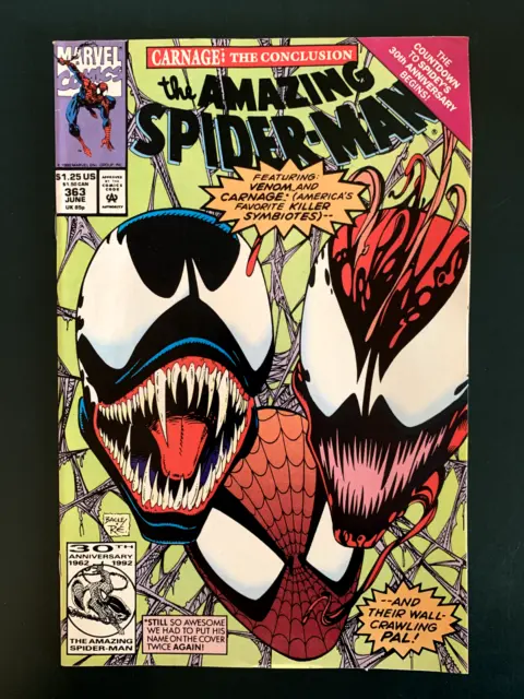 The Amazing Spider-Man Carnage Venom #363 June 1992 Marvel Key Issue Comic Book
