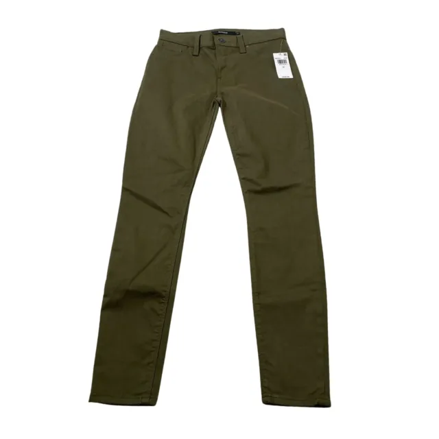 Hudson Nico Super Skinny Midrise Green Jeans Pants Size 25 Retail $185