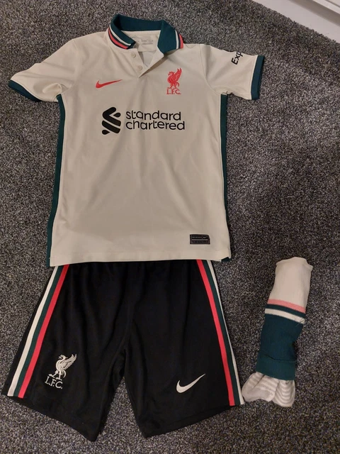 LFC Football Away Kit 2021 Shirt Junior M, Shorts S and Socks S/M
