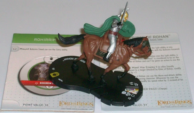 RIDER OF ROHAN ROHIRRIM STEED 029A 029B Lord the Rings Two Towers LotR HeroClix