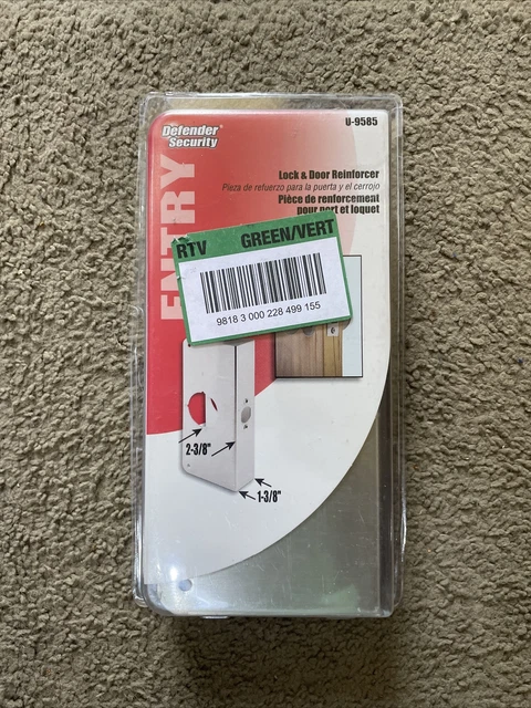 Door Reinforcement Lock 1-3/8" Thick Steel Forced Entry Protection Reinforcer