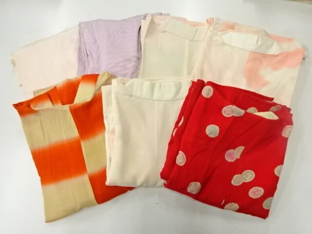35983# Japanese Kimono / Antique Juban / Set Of 7