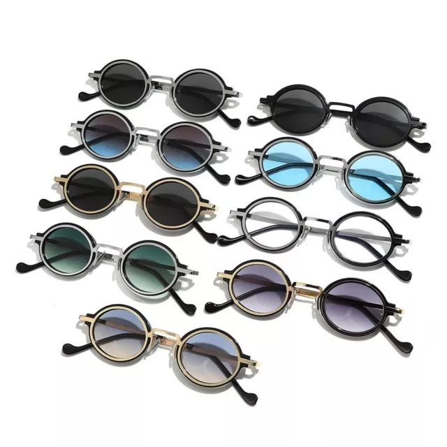 UV400 Protection Small Round Sunglasses Metal Frame Eyewear  for Women & Men
