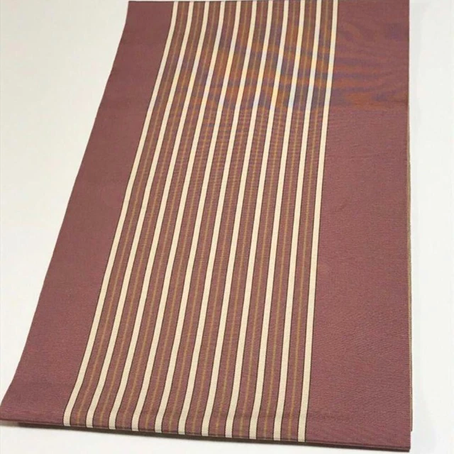 8430# Japanese Vintage Nagoya Obi Belt kimono Pure Silk Stripe