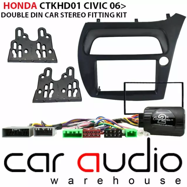 Honda Civic FN1 FN2 TYPE R Car Stereo RHD Double Din Fascia & Steering Wheel Kit