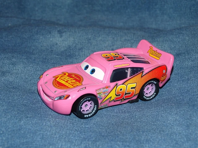 Rare Voiture Custom Disney Pixar Cars Pink Lightning Mcqueen Couleur Rose