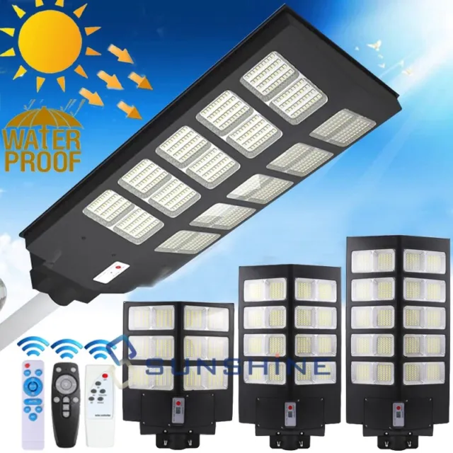 Commercial LED 999000000LM Solar Street Light Outdoor IP67 Dusk-Dawn Road Lamp