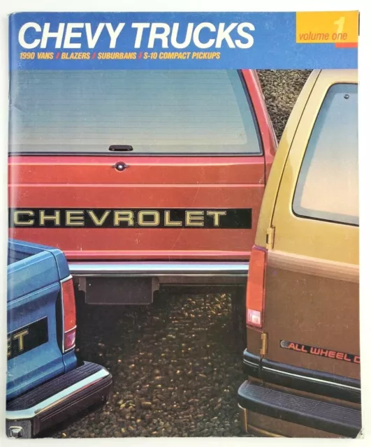 1990 Chevrolet Chevy Trucks Auto Dealer Sales Brochure 88 Pages Van Blazer Vtg