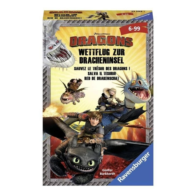 Ravensburger DRAGONS - WETTFLUG ZUR DRACHENINSEL Drachenzähmen leicht gemacht