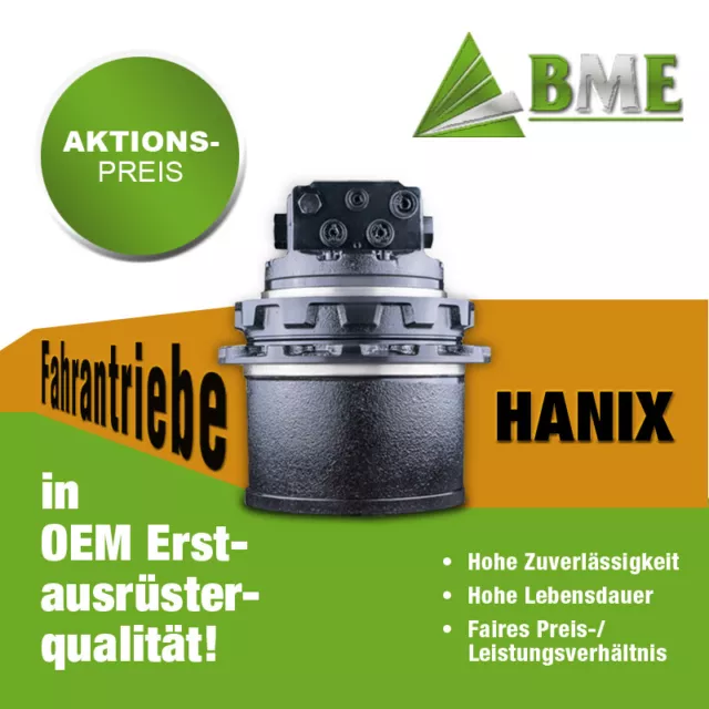 Fahrantrieb Fahrmotor für Hanix Minibagger Bagger - 2 Stück zum Aktionspreis!