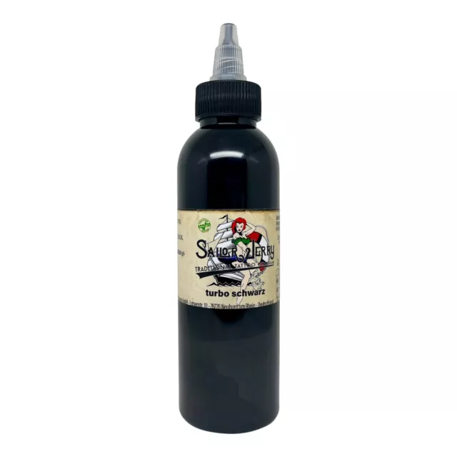 REACH-konforme Sailor Jerry Tattoofarbe Turbo Schwarz 150 ml Tätowierfarbe Black