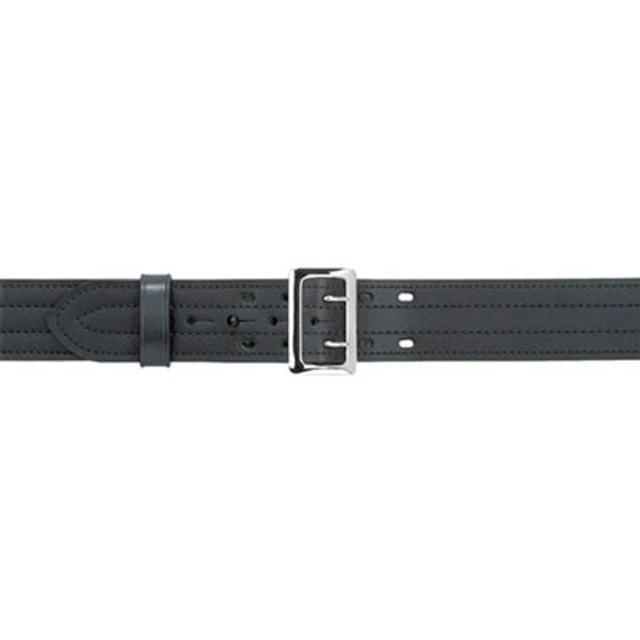 Safariland Model 87V Size 34 Silver Buckle Plain Black Hook Lined 4 Row Stitch