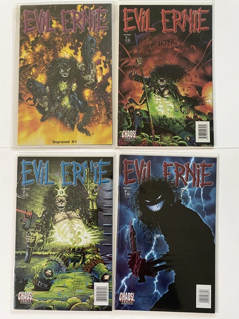 1999 Evil Ernie Depraved #1-3 Chaos! + Dynamic Forces Variant NM comics lot