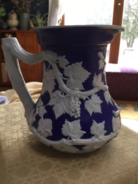 Minton Society Of Arts Prize Jug Blue Relief 1846 #301