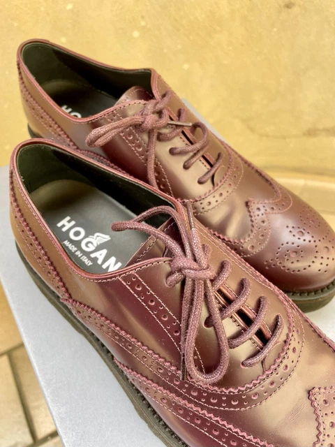 Hogan - Eleganti Scarpe Brogue Mocassini da Donna - Taglia 36.5 Come Nuove